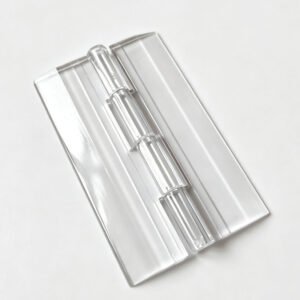 One‑Piece Clear Acrylic Hinge, Metal‑Free Plastic Hinge L65*W41mm