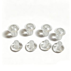 Transparent PC Ledger Binding Posts, Plastic Screw‑in Album Book Fasteners