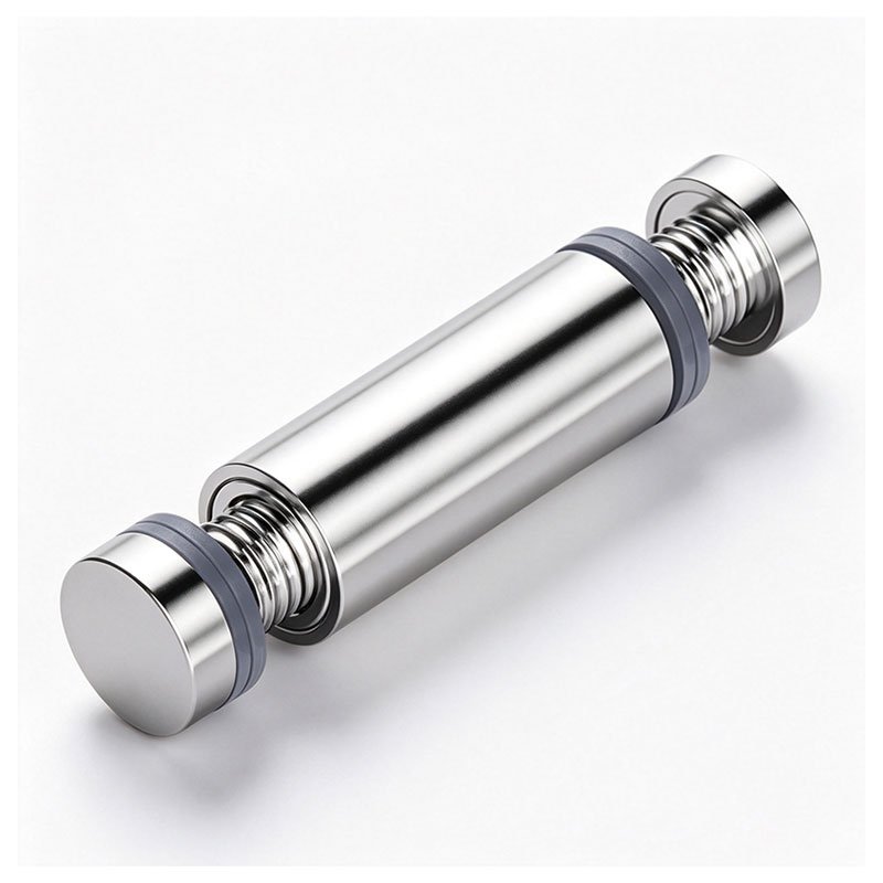 Stainless Steel Double‑Head Standoff Screws, Glass Spacers for Sign & Curtain Wall Installation