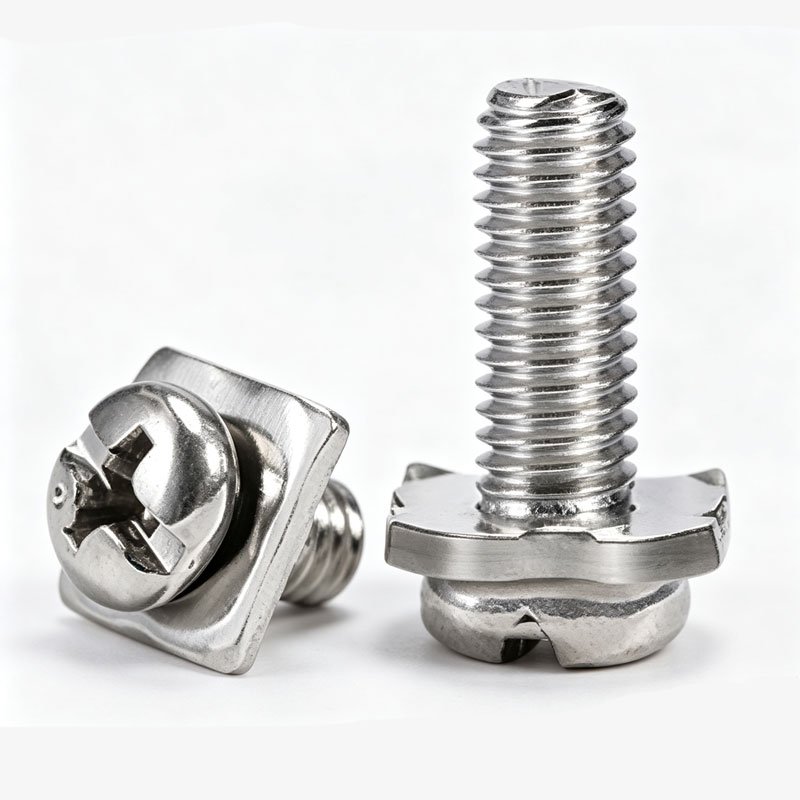 Phillips two-piece screw with square washer M3-M5