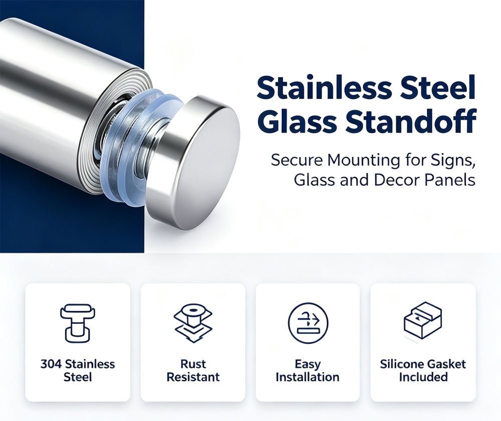 Stainless Steel Glass Standoff Screw - Image 2