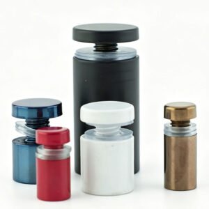 Colored Decorative Standoff Screws, Multi‑Color Glass & Sign Spacer Fasteners