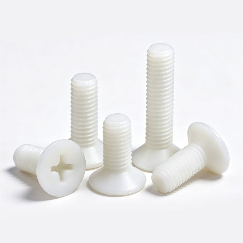 White Nylon Phillips Countersunk Machine Screws M2-M8 Plastic Flat Head Screws