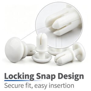 White Nylon Snap Rivets R2024-R6080 Push-in Plastic Rivets Wholesale