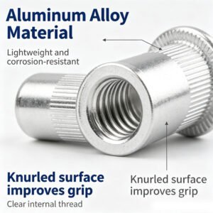 Aluminum Flat Head Rivet Nuts M3-M12, Aluminum Flat Rivnuts