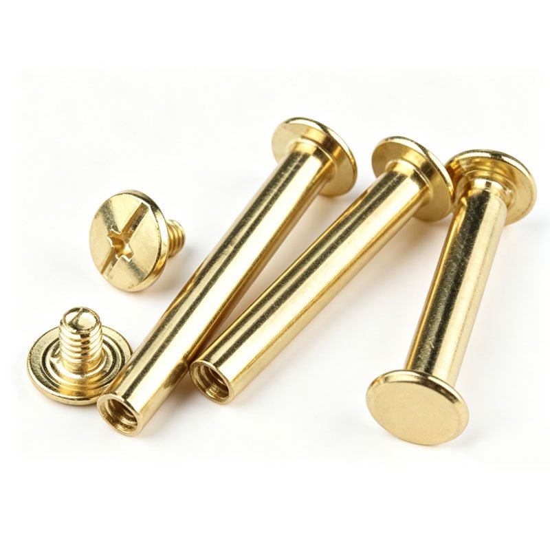 Copper Plated Book Binding Screws M4-M5, Chicago Screws
