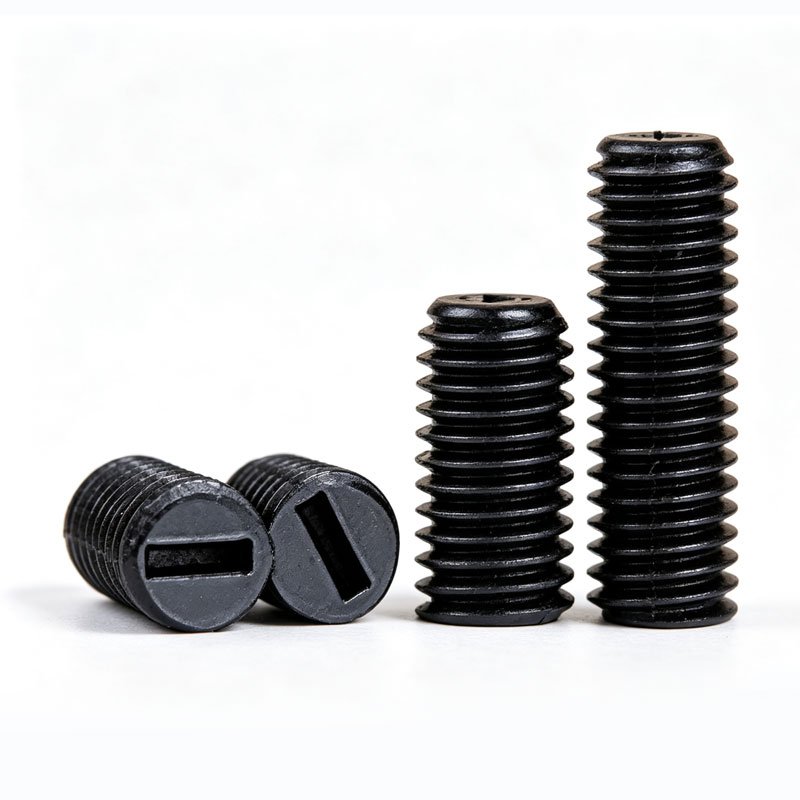 Black Nylon Slotted Set Screws M3-M6 Headless Slotted Grub Screws