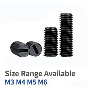 Black Nylon Slotted Set Screws M3-M6 Headless Slotted Grub Screws