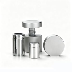 Flat Top Sign Standoffs | Advertising Nail Fitting Decorative Glass, Heavy-Duty Aluminum Stainless Steel Sign Standoff